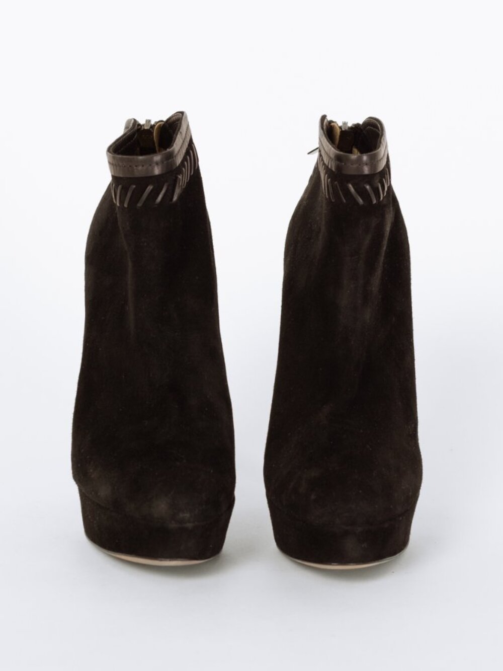 Jimmy Choo Evans Black Suede Heeled Booties - Size 36.5 - Picture 2 of 6